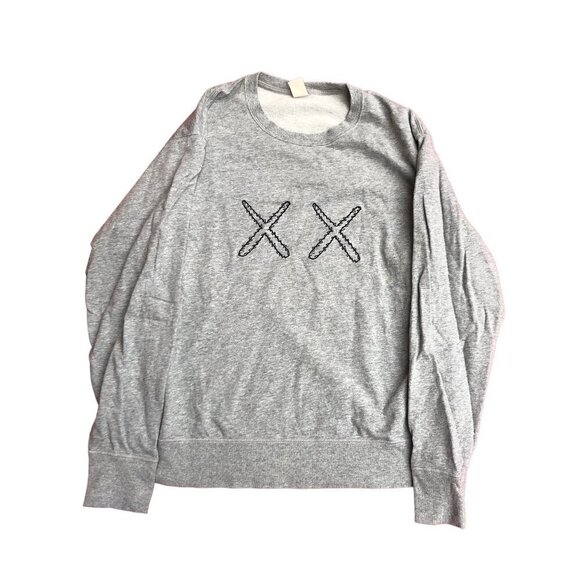 Rare Kaws X Uniqlo Sesame Street Sweater Large Gray - Picture 3 of 8